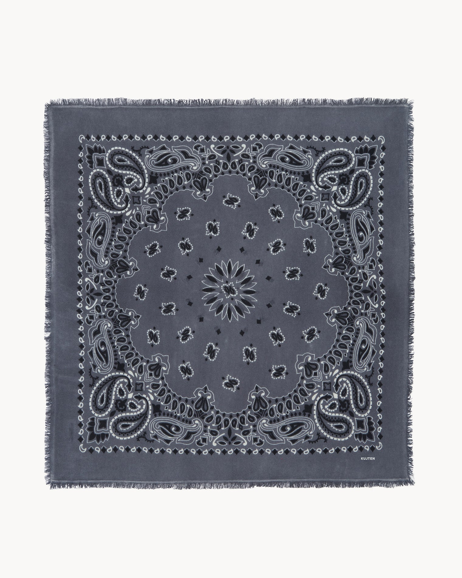 KUJTEN Large Bandana Hachiko Bico Flannel Gray - Bandana - stre
