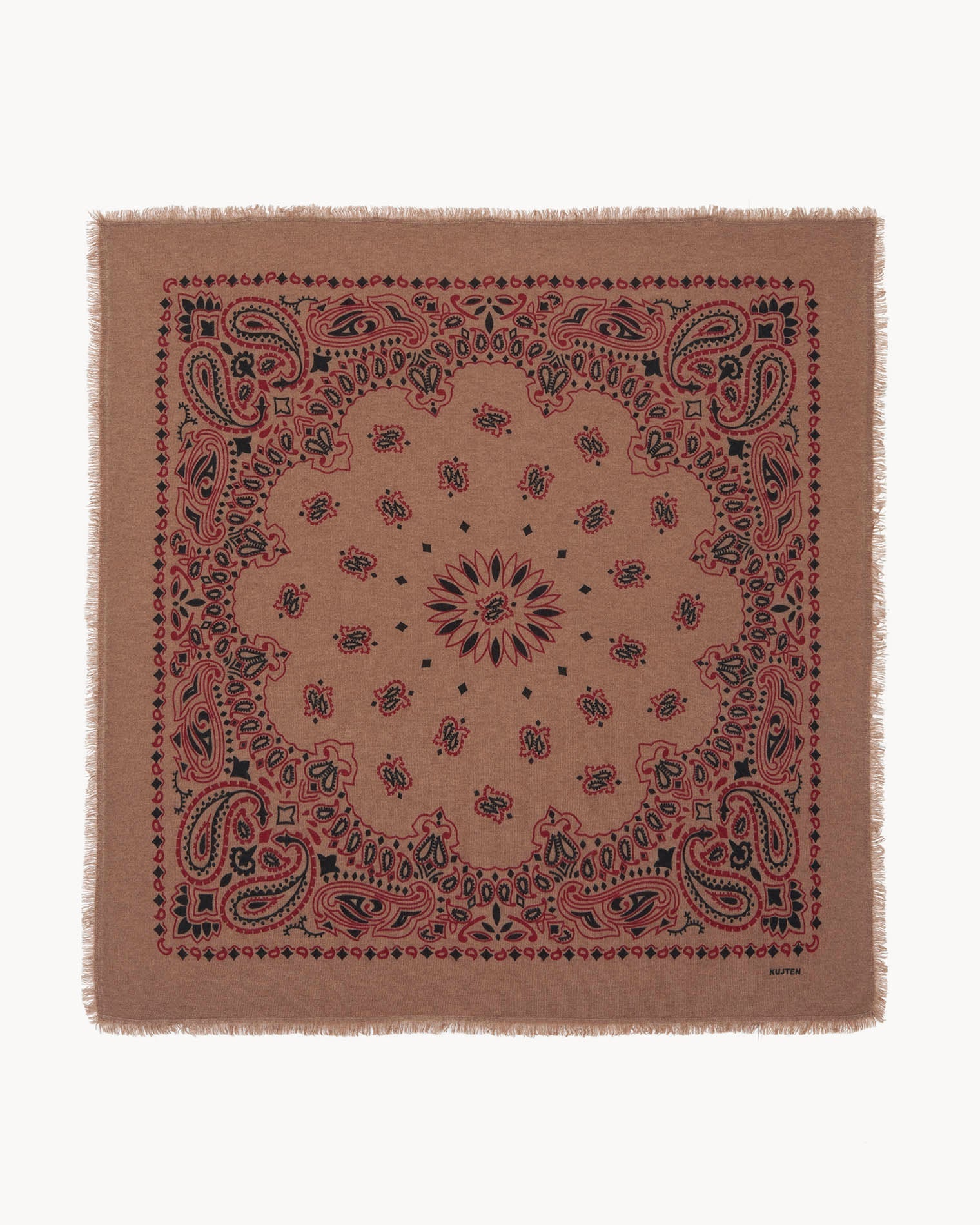 KUJTEN Large Bandana Hachiko Bico Camel Red - Bandana - stre