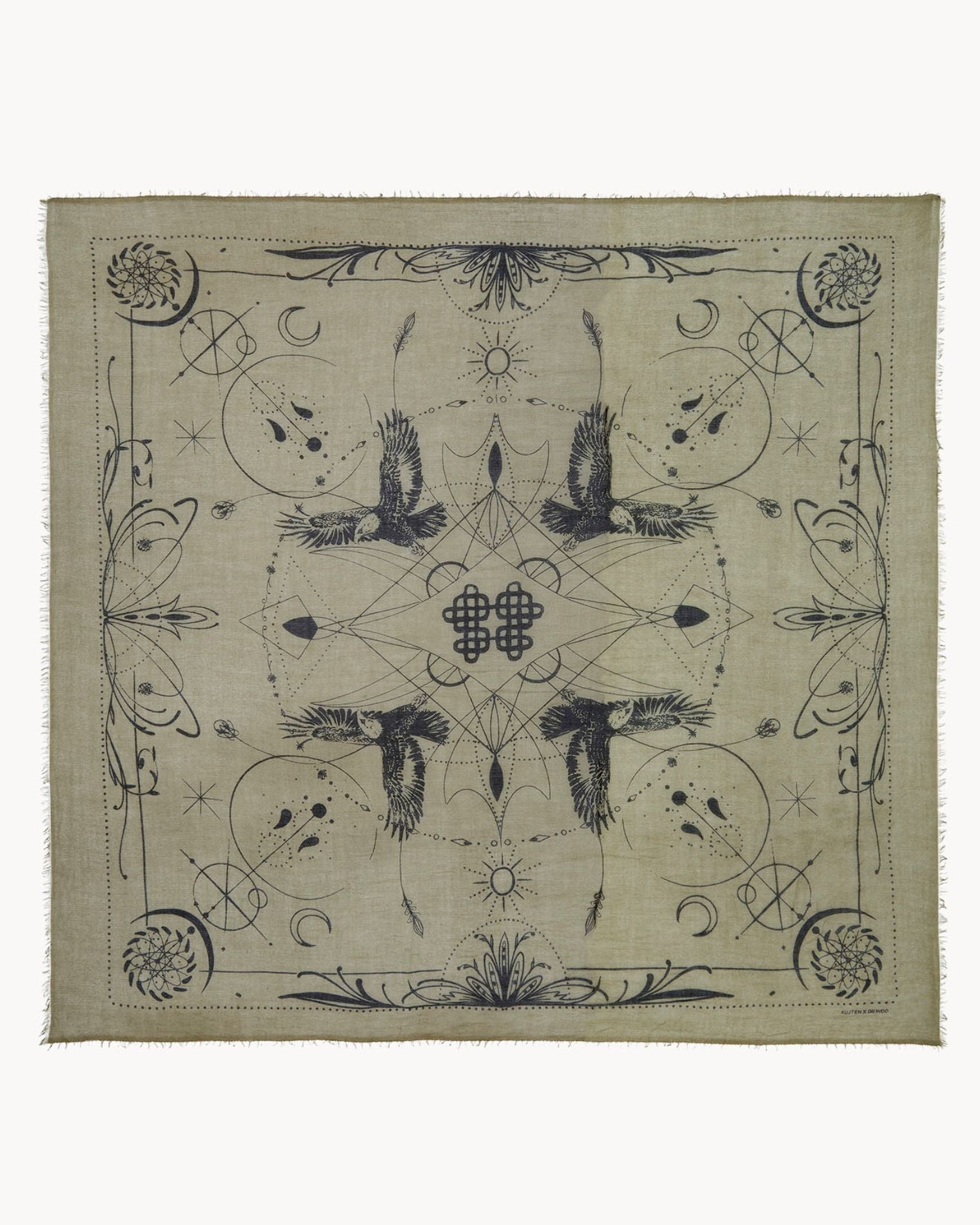 KUJTEN Large Bandana Ellis Dark Khaki - Bandana