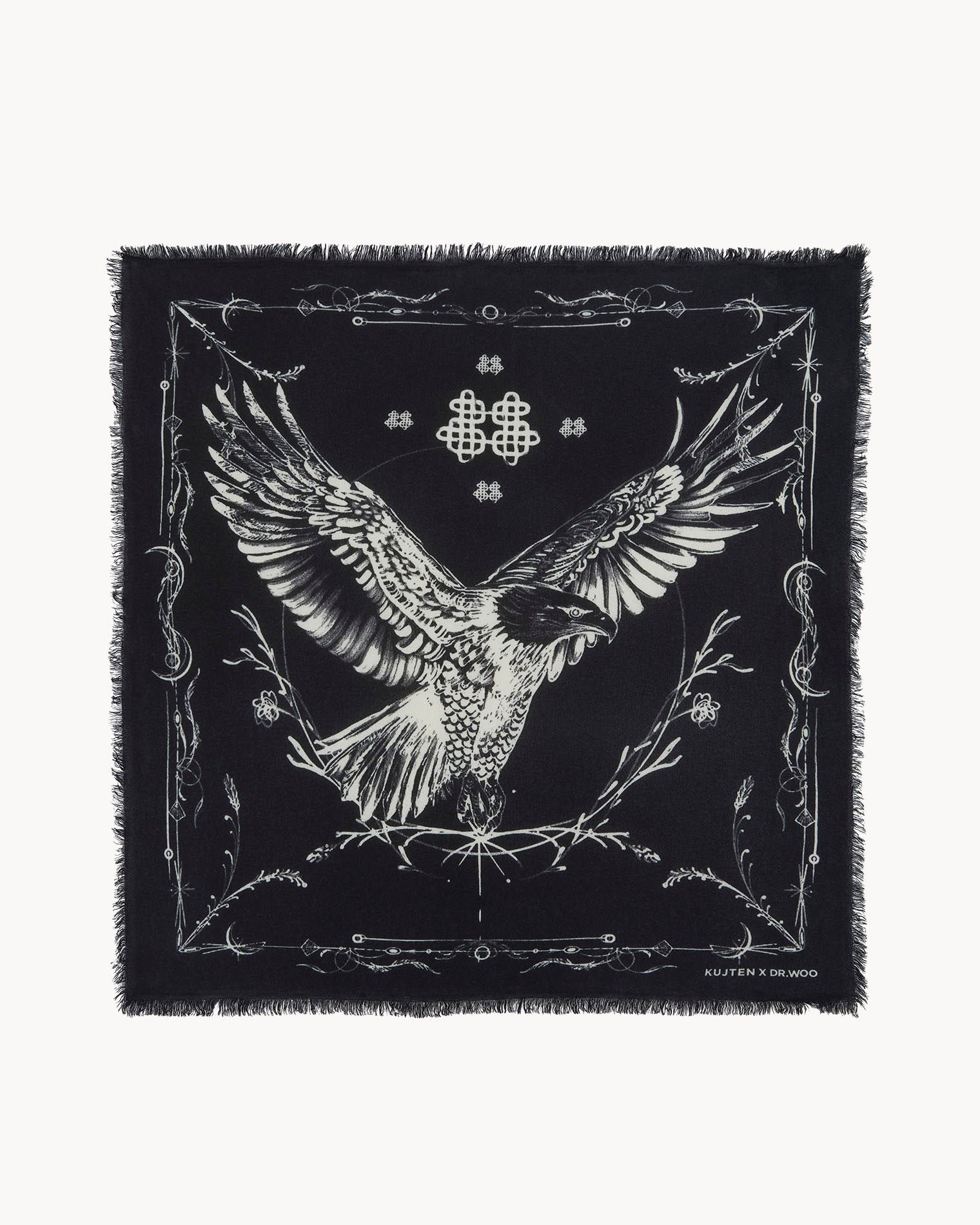 KUJTEN Large Bandana Washi Black - Bandana