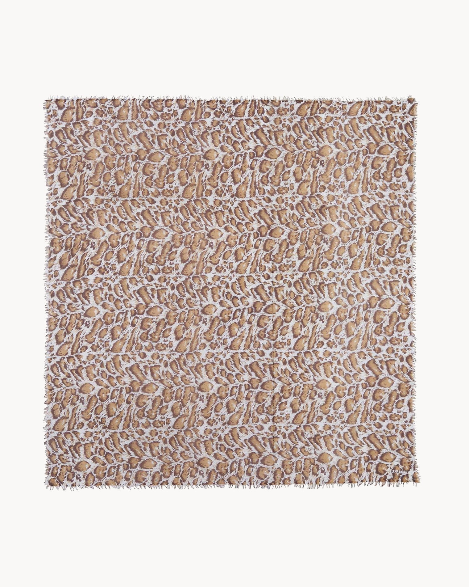 KUJTEN Bandana Effy Animal Leoprint Oats White - Bandana
