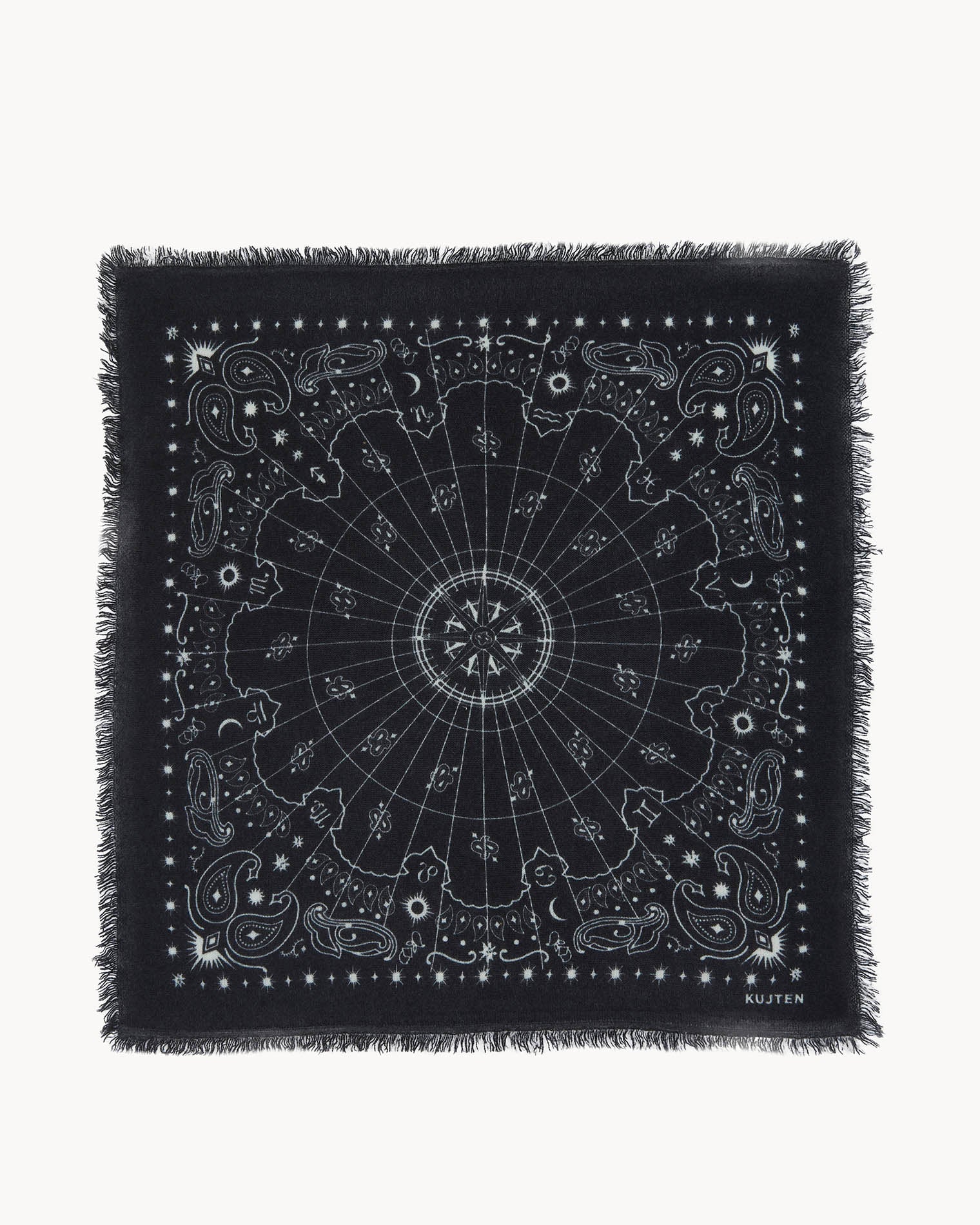 KUJTEN Extra Large Bandana Effy Astro Black - Bandana - stre