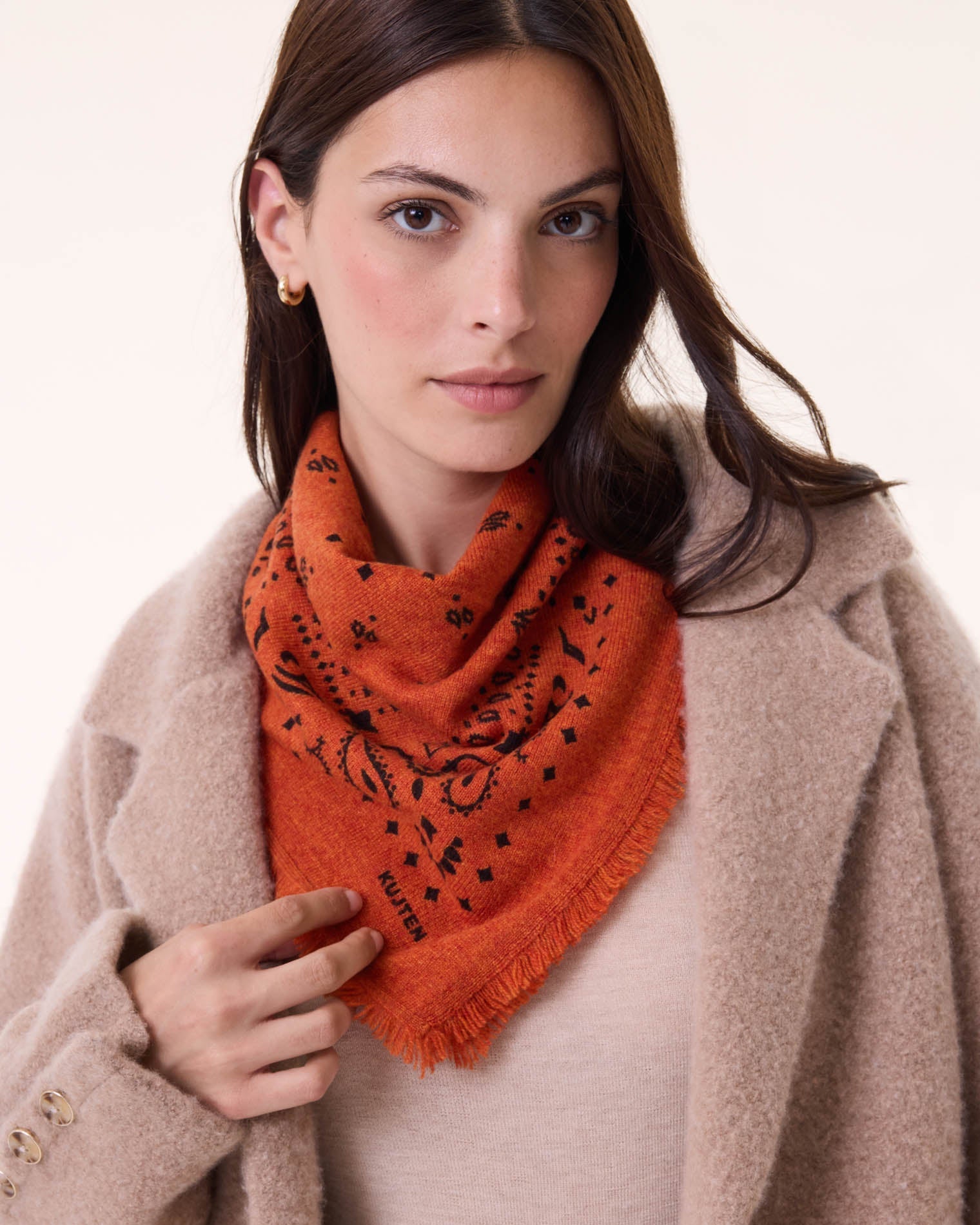 KUJTEN Small Bandana Hachi Burnt Orange - Bandana - stre
