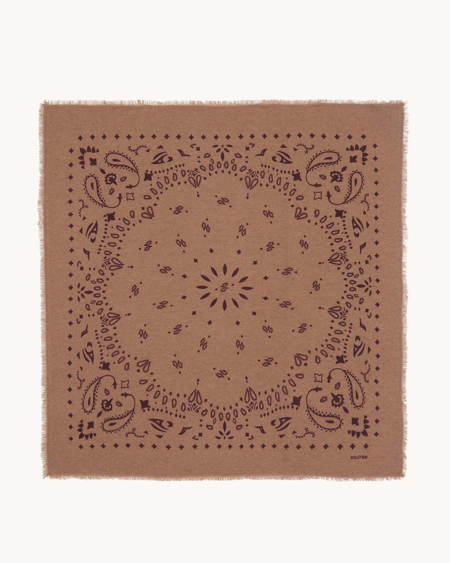 KUJTEN Bandana Hachiko Camel Bordeaux - Bandana - stre