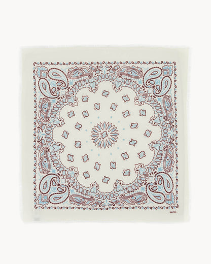 KUJTEN Large Bandana Hachiko Bico White, Burgundy Sienna - Bandana