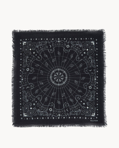 KUJTEN Extra Large Bandana Effy Astro Black - Bandana - stre
