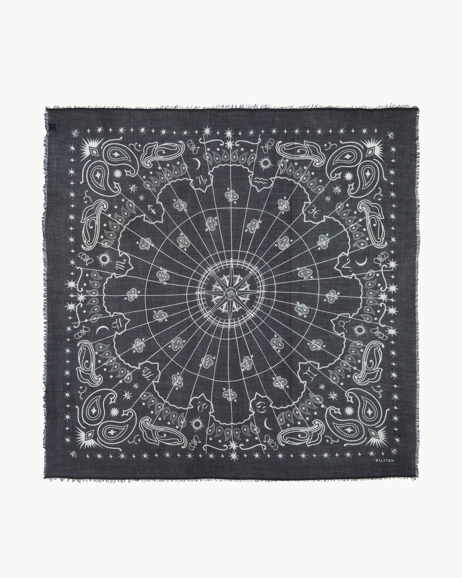 KUJTEN Extra Large Bandana Effy Astro Black - Bandana - stre