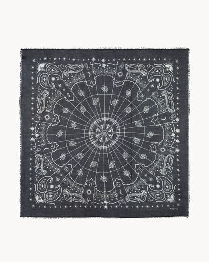 KUJTEN Extra Large Bandana Effy Astro Black - Bandana - stre