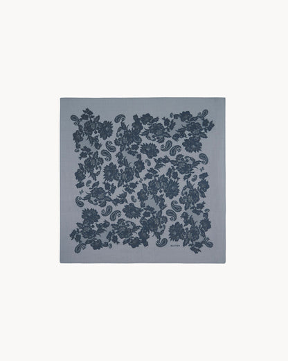 KUJTEN Small Bandana Hachi Lace Flannel Gray - Bandana