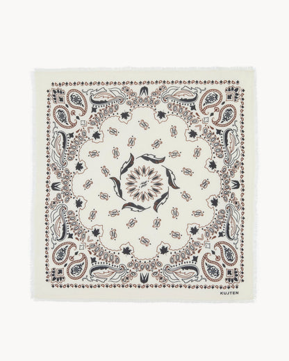 KUJTEN Large Bandana Hachiko Feather Bico White - Bandana - stre
