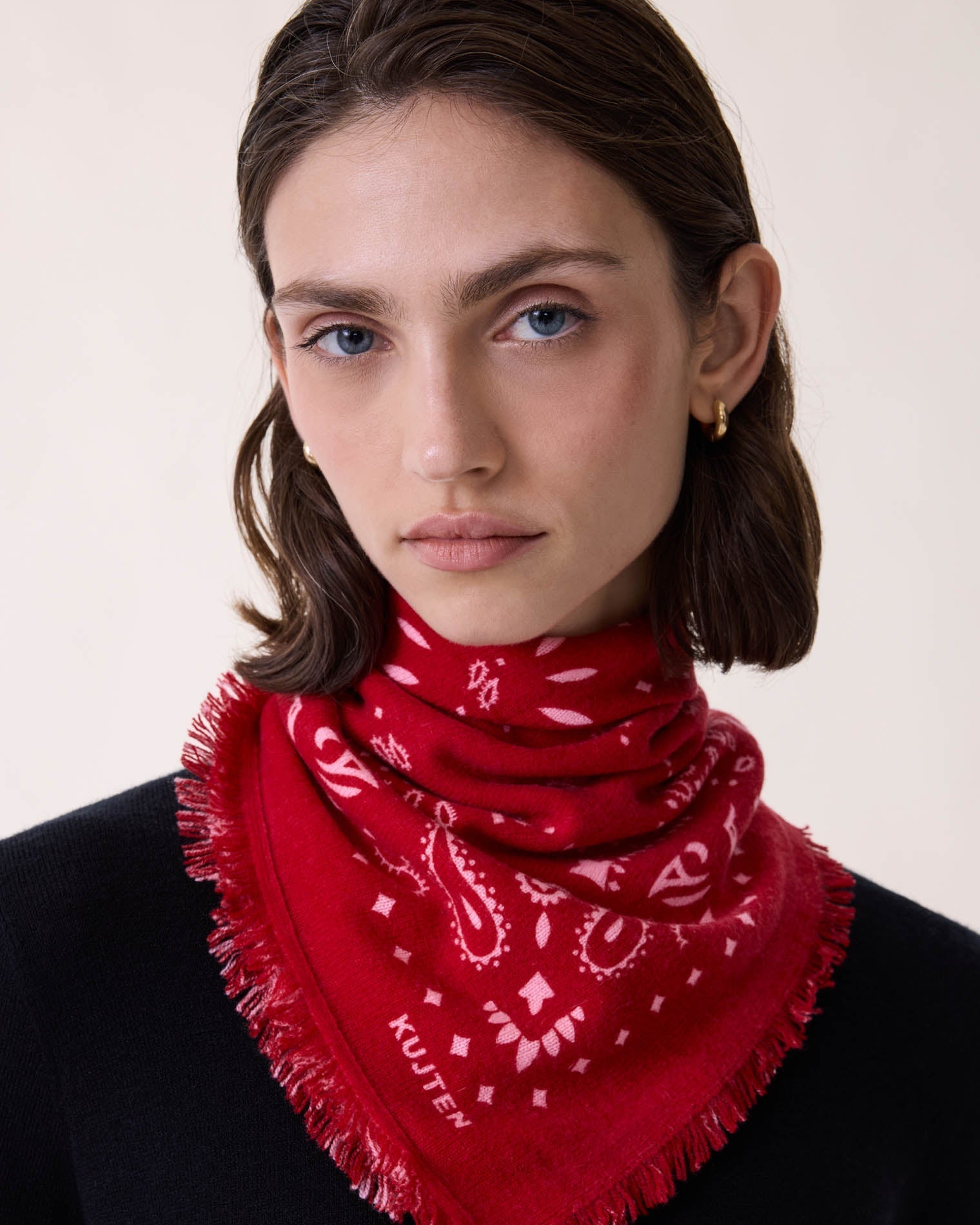KUJTEN Small Bandana Hachi Red Pink - Bandana - stre