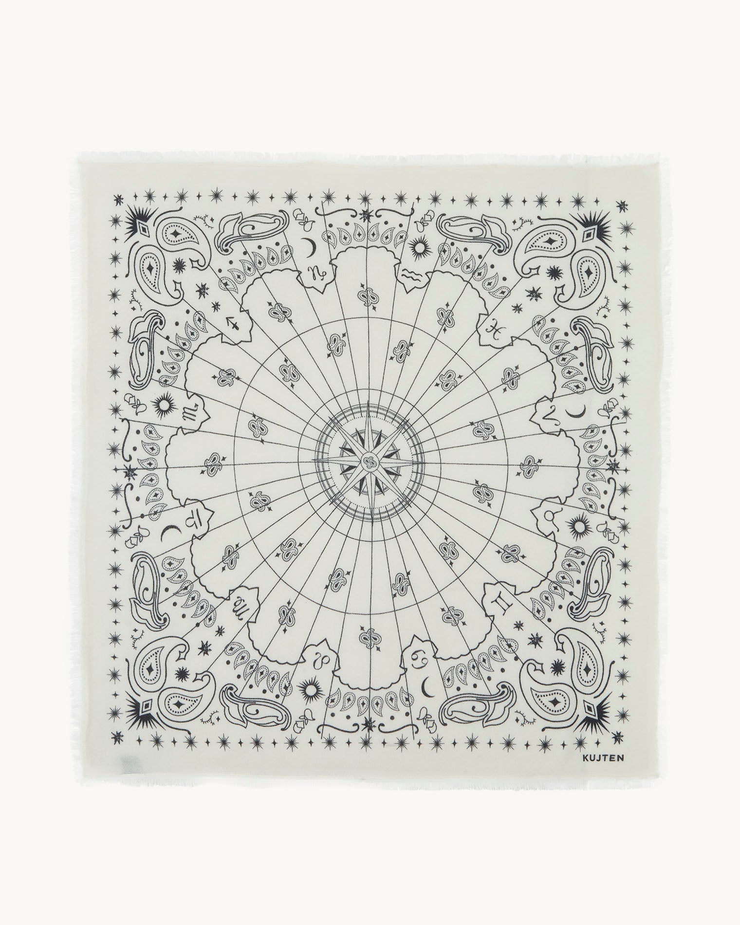 KUJTEN Extra Large Bandana Effy Astro White - Bandana - stre