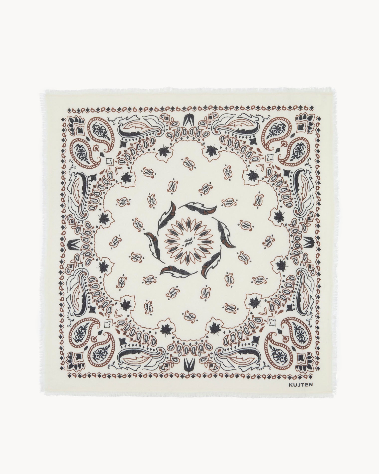 KUJTEN Large Bandana Hachiko Feather Bico White - Bandana - stre