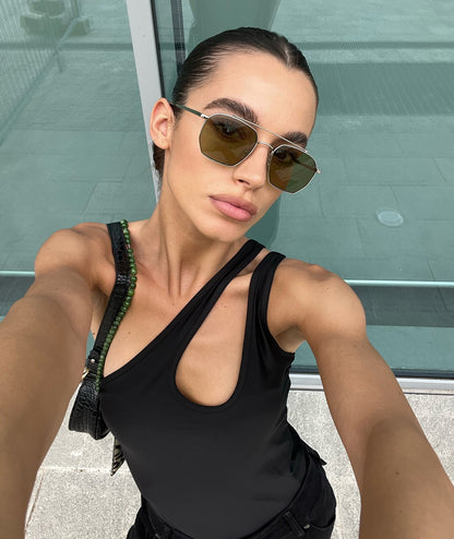 VEHLA Bowie - Silver/Khaki - Gözlük - stre