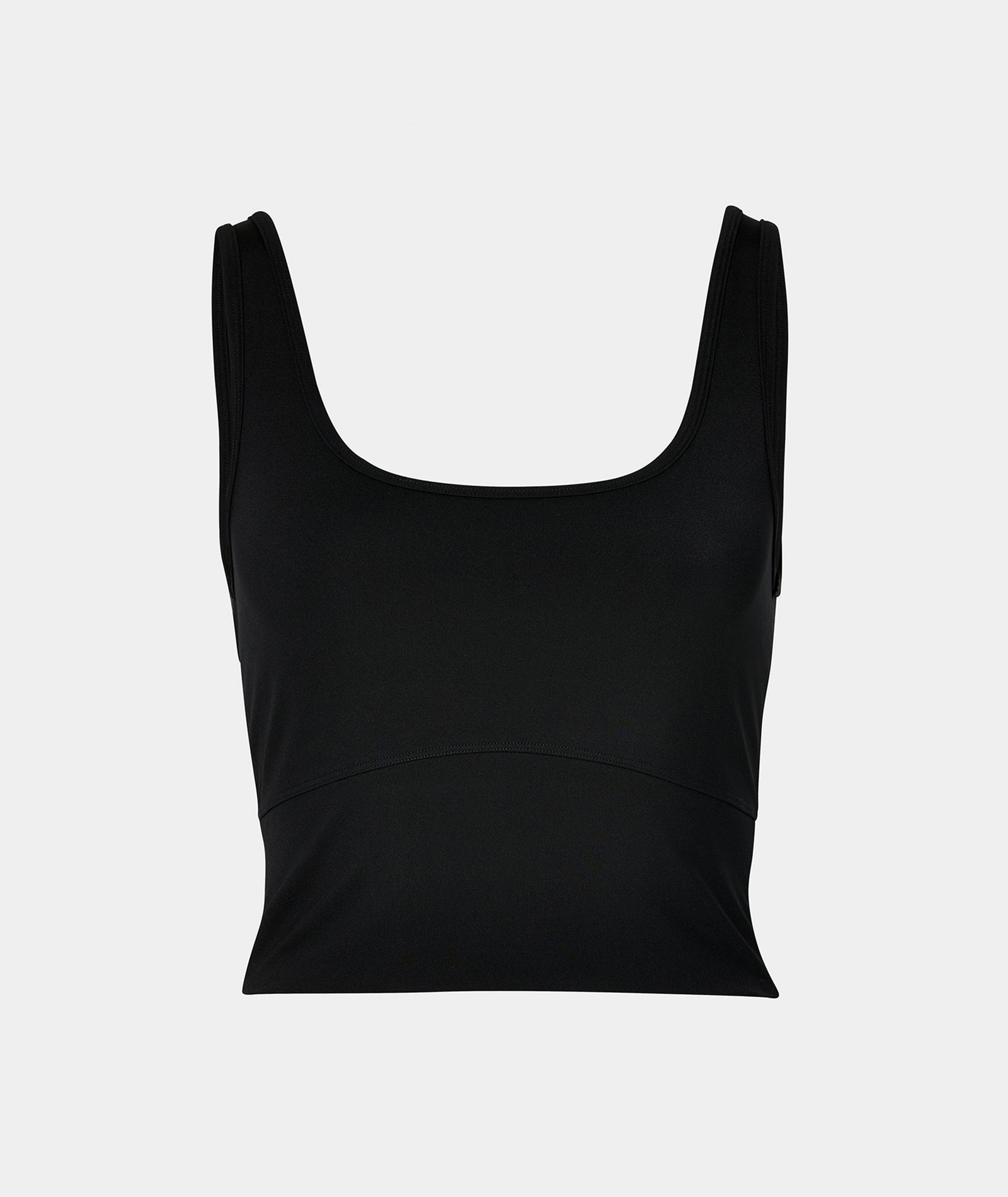 VEHLA CROPPED TANK - BLACK - Crop Atlet - stre