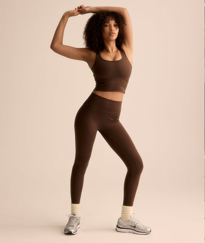 VEHLA CROPPED TANK - CHOC - Crop Atlet - stre