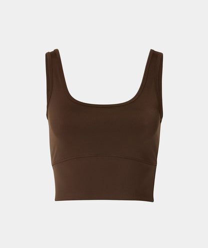 VEHLA CROPPED TANK - CHOC - Crop Atlet - stre