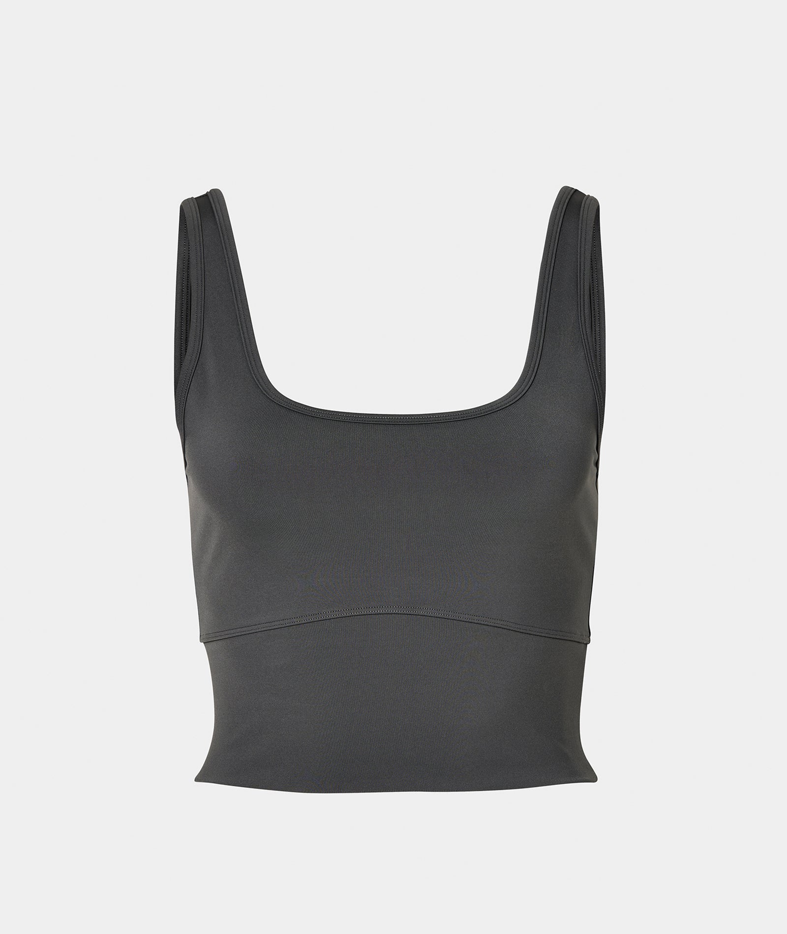 VEHLA CROPPED TANK - SMOKE - Crop Atlet - stre