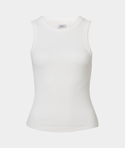 VEHLA RIBBED TANK - SNOW - Ribbed Atlet - stre