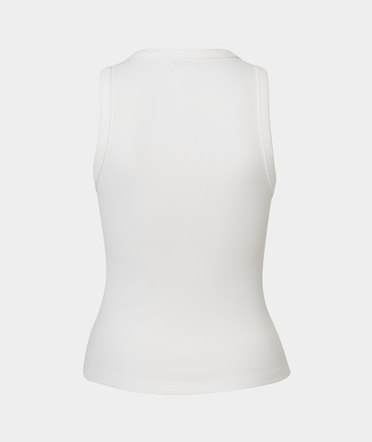 VEHLA RIBBED TANK - SNOW - Ribbed Atlet - stre