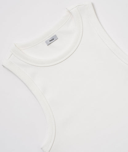 VEHLA RIBBED TANK - SNOW - Ribbed Atlet - stre